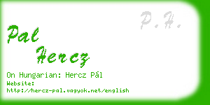pal hercz business card